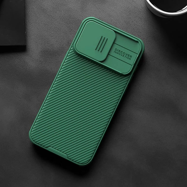 Mbështjellës Nillkin CamShield Pro Magnetic për iPhone 15 Plus, me kapak kamere, Kaltër