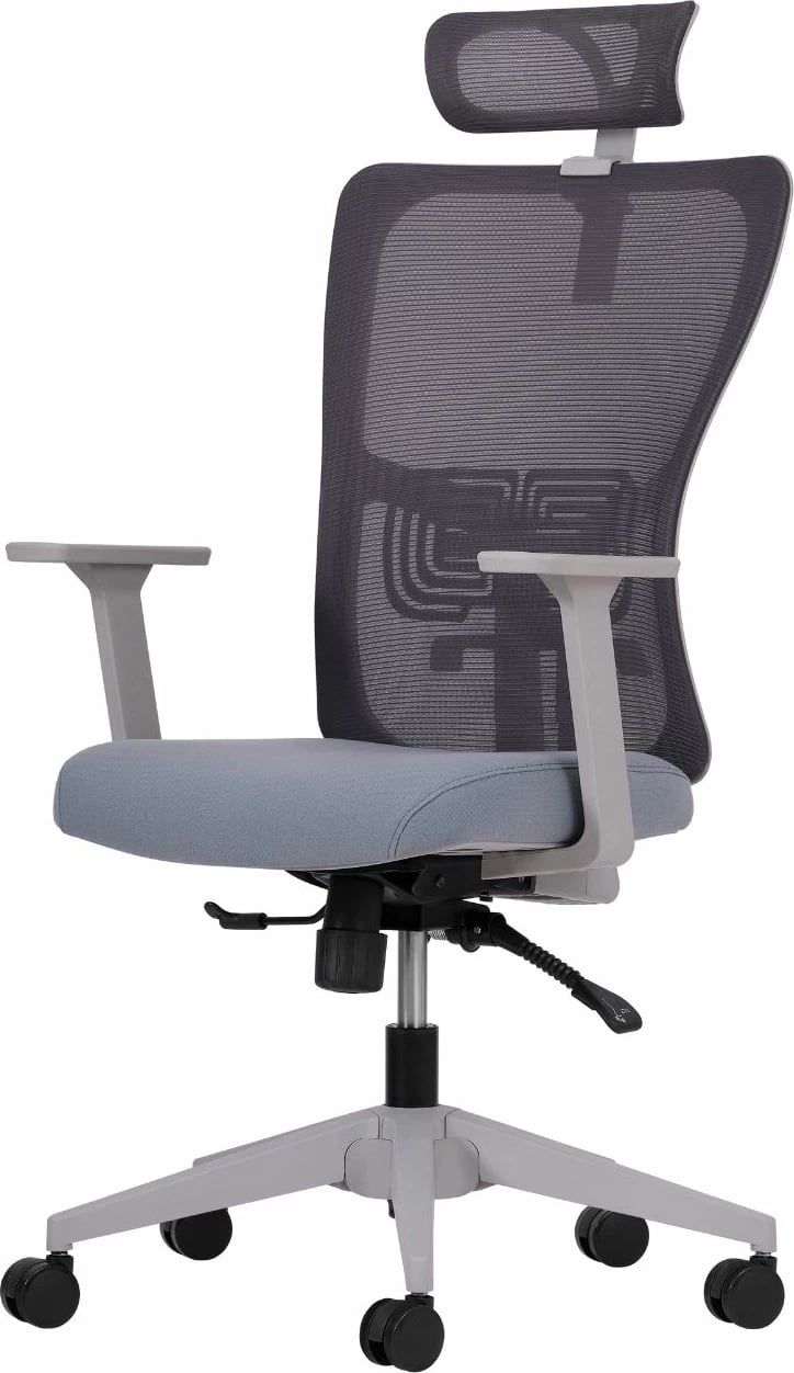 Karrige zyre ergonomike, ngjyrë gri, Skye Decor, 126 cm