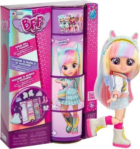 Lodër modë IMC Toys Cry Babies Jenna, shumëngjyrëshe