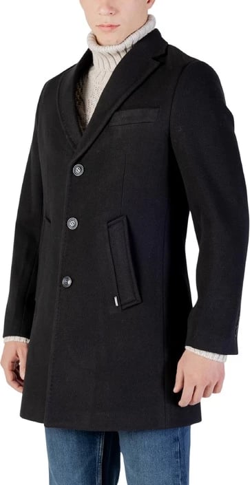 Pallto Gianni Lupo meshkuj, e zezë