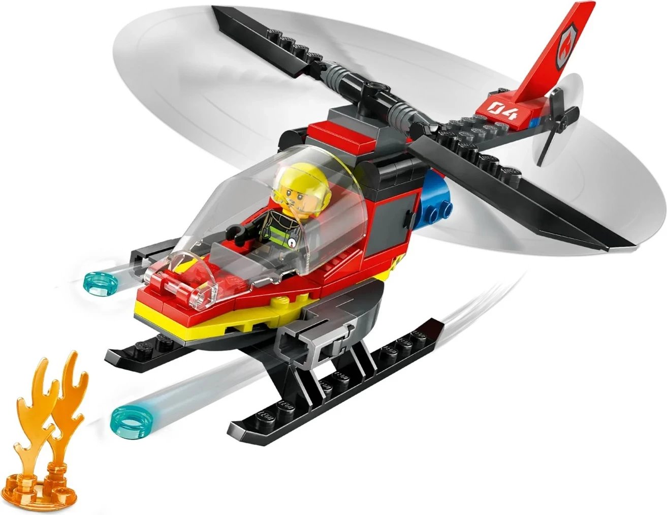 Helikopter i zjarrfikësve LEGO City 60411, 85 pjesë