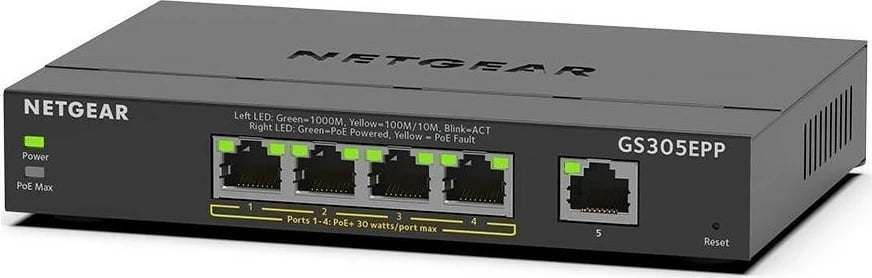 Switch Netgear GS305EPP-100PES, 5 porte, PoE, i zi