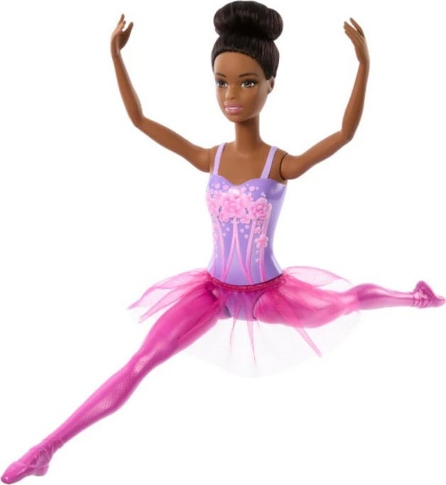 Kukull Barbie Mattel HRG33/HRG36 balerinë, flokë të zinj