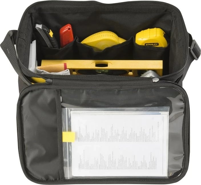 Çantë veglash Stanley STST1-73615, 14", poliestër, zi/verdhe
