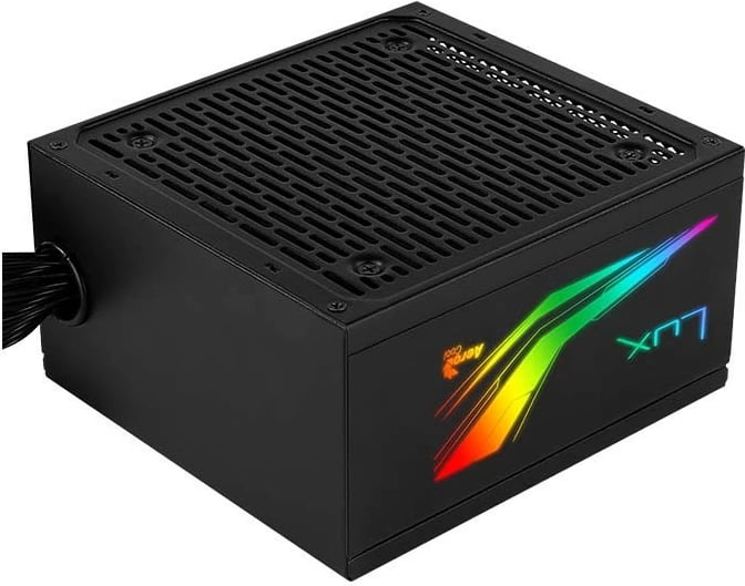 Kasë AeroCool LUX RGB 750W, 80 PLUS Bronze, jo modulare, e zezë Kasë AeroCool LUX RGB 750W, 80 PLUS Bronze, jo modulare, e zezë