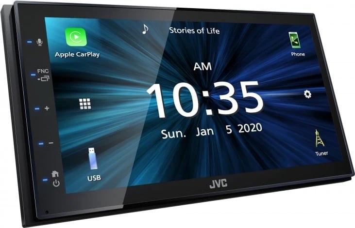 Radio DVD për makinë JVC, 200 W, Bluetooth, e zezë