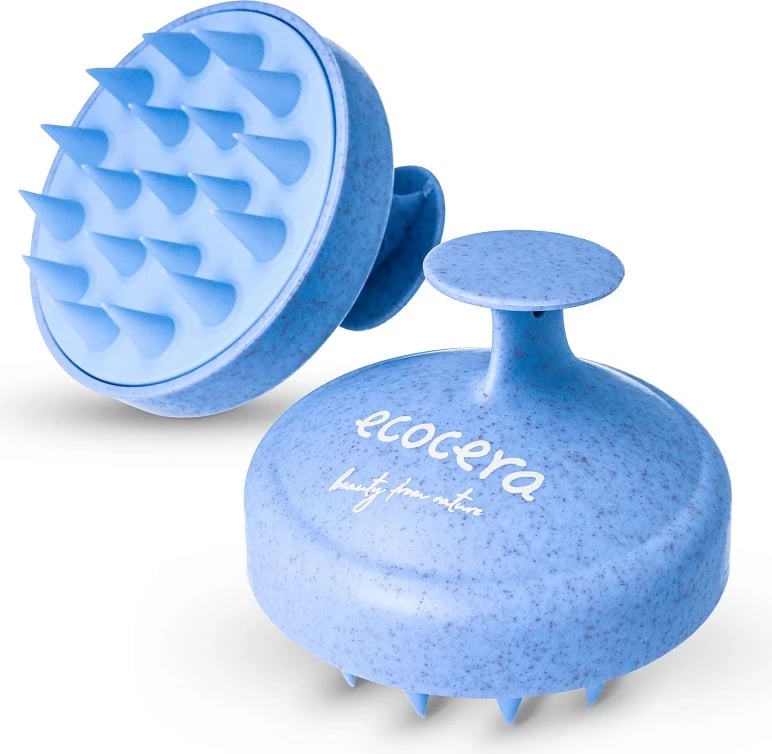 Brushë masazhuese për skalp Ecocera blu, 1 copë