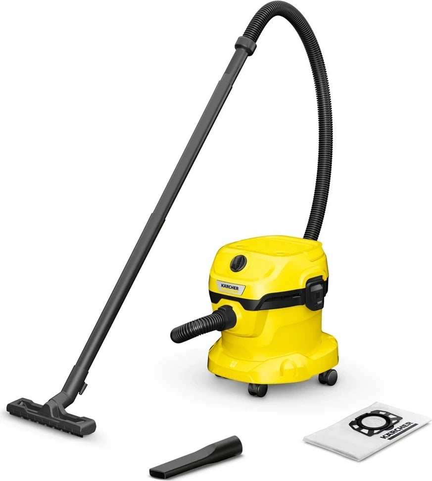 Aspirator për tharje dhe lagështi Kärcher WD 2 Plus V-12/4/18, 12 L, 1000 W, me qese pluhuri