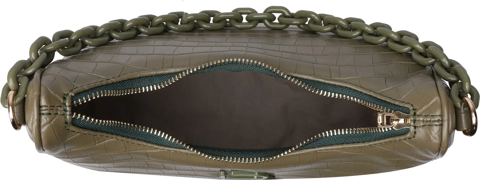 Çantë krahu ngjyrë jeshile, Croco, Lucky Bees, 265