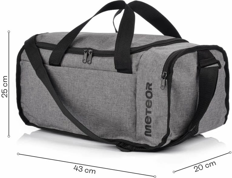 Çantë fitnesi Meteor, unisex, gri