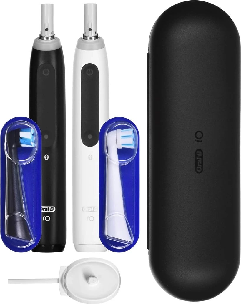 Furçë dhëmbësh elektrike Braun Oral-B iO5 Duo, e zezë dhe e bardhë Furçë dhëmbësh elektrike Braun Oral-B iO5 Duo, e zezë dhe e bardhë