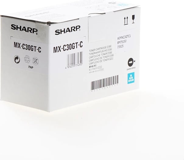 Toner Sharp MX-C30GTC rendiment 6000 faqe cian
