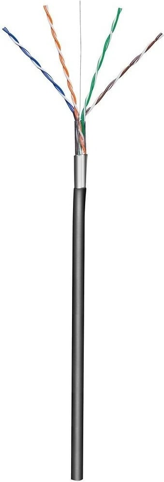Kabllo rrjeti Techly F/UTP CAT5e, 305m, CCA, e zezë