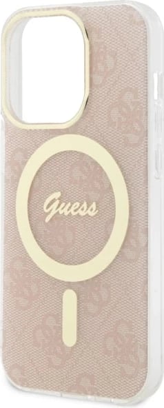 Mbështjellës Guess 4G MagSafe për iPhone 14 Pro 6.1", Rozë