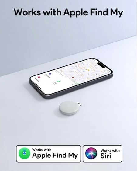 Tracker Bluetooth AUKEY Track Mate 1, Find My, gri e errët
