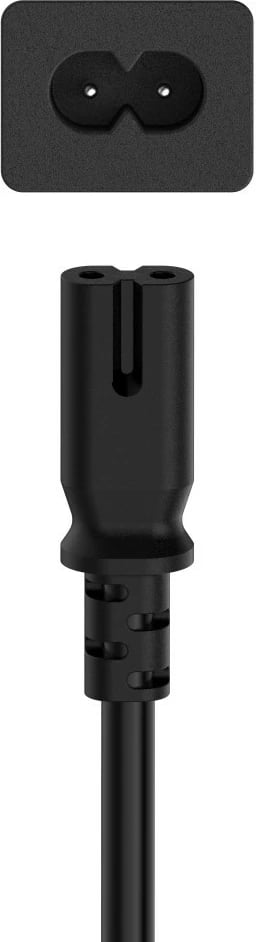 Kabllo rryme Hama Eight 2.5m, e zezë