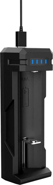 Karikues baterish XTAR SC1, për Li-Ion, i zi