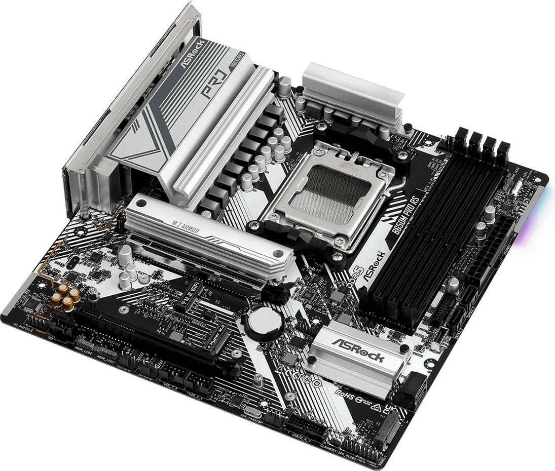 Pllakë amë ASRock B650M Pro RS, AMD, Socket AM5, DDR5-SDRAM, micro ATX