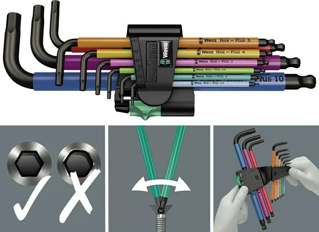 Set çelësash Wera ALLS 9 copë, Multicolor