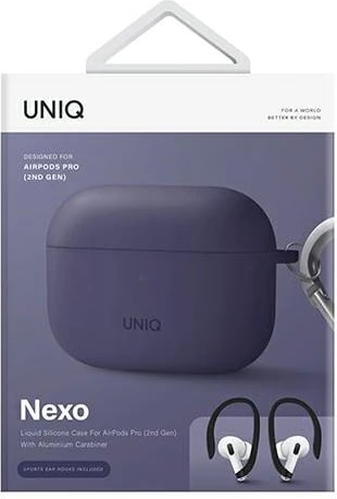 Mbështjellës UNIQ Nexo për AirPods Pro 2 me ear hooks, vjollcë
