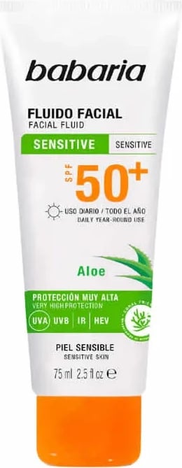 Fluid për fytyrë me SPF Babaria Sensitive Skin SPF50, 75ml