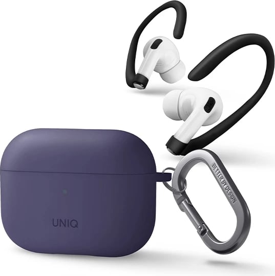 Mbështjellës UNIQ Nexo për AirPods Pro 2 me ear hooks, vjollcë
