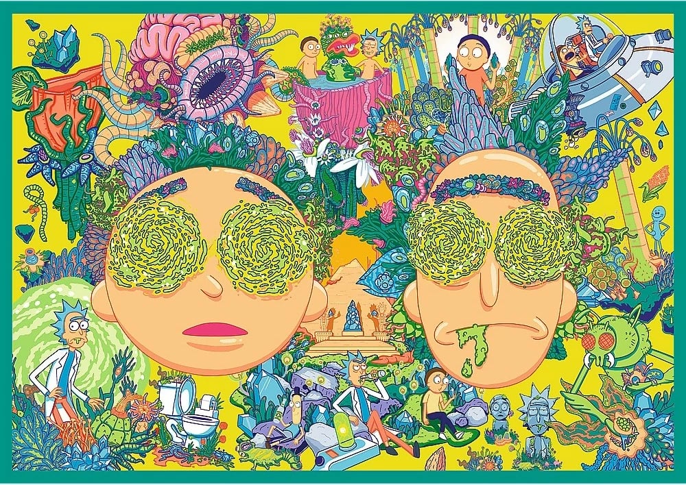 Puzzle Rick and Morty Trefl 4x250 pjesë, karton, për fëmijë Puzzle Rick and Morty Trefl 4x250 pjesë, karton, për fëmijë