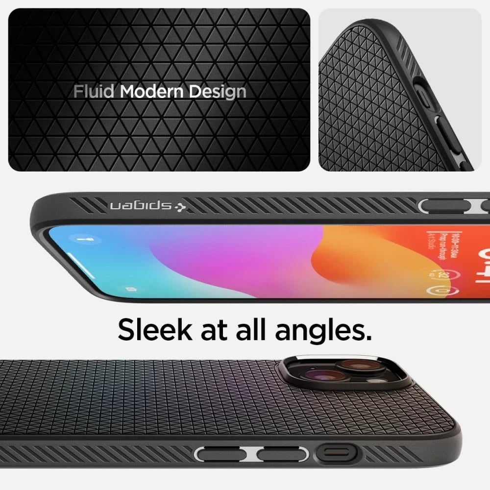 Mbështjellës Spigen Liquid Air për iPhone 15 Plus, Matte Black