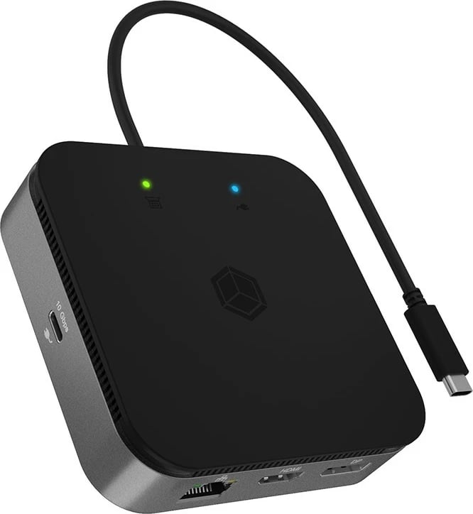 Docking station ICY BOX IB-DK8801-TB, USB4, 7 porte, 60W, anthracite