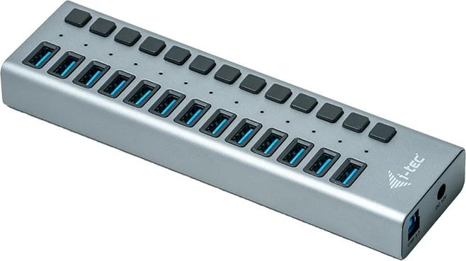HUB USB I-Tec 13 porta, 60W, gri