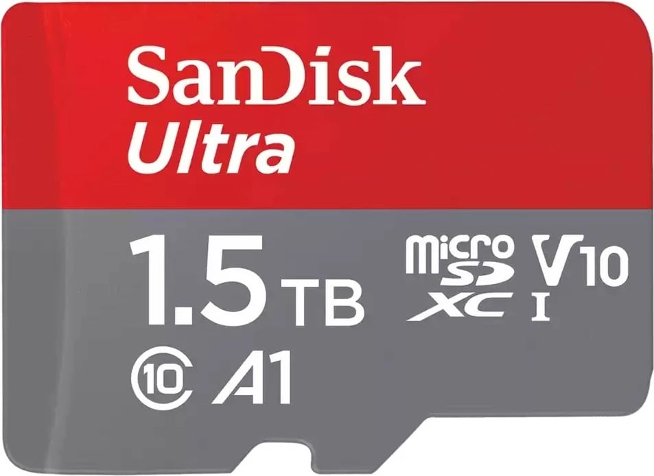 Kartelë microSDXC SanDisk Ultra 1.5 TB, Class 10, UHS-I, V10, Gri, Kuqe