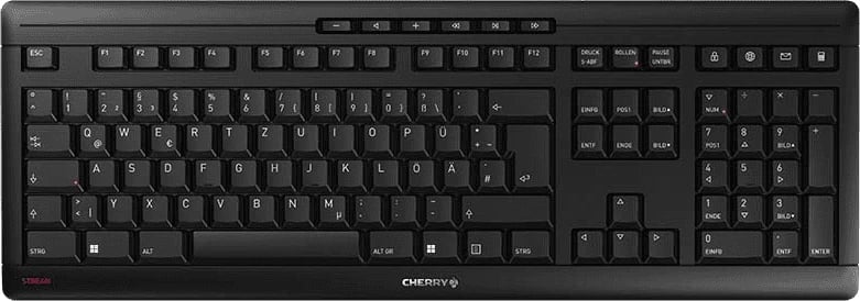 Tastierë Cherry JK-8550DE-2, layout gjerman (DE), me USB-C për karikim, e zezë