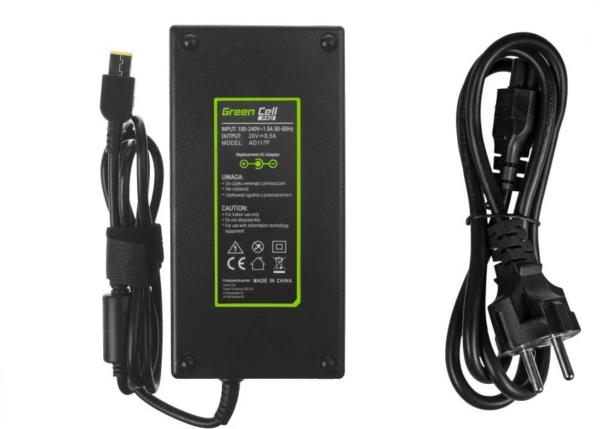 Karikues për laptop Green Cell AD117P, 170W, i zi 