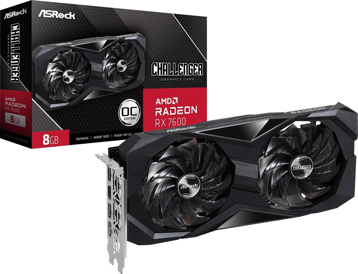 Kartë grafike Asrock Challenger për kompjuter, 8 GB GDDR6