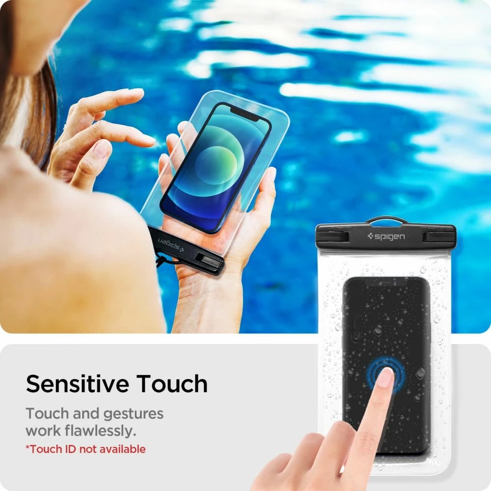 Mbështjellës Spigen Aqua Shield A601, IPX8, universal, 2 copë, transparent