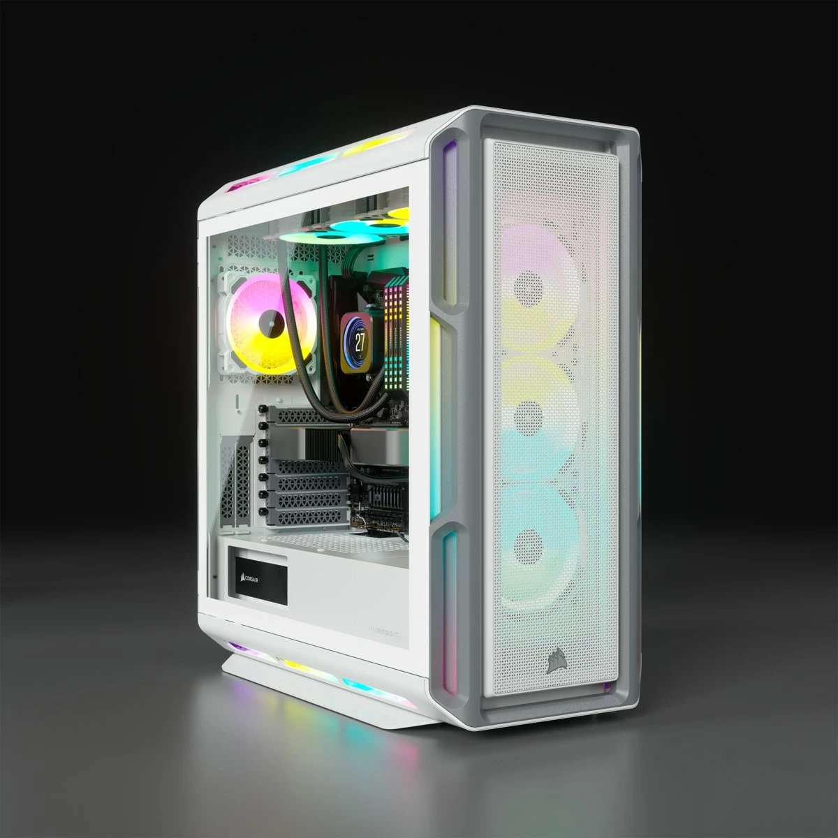 Kasë Corsair iCUE 5000T RGB TG, Midi Tower, e bardhë