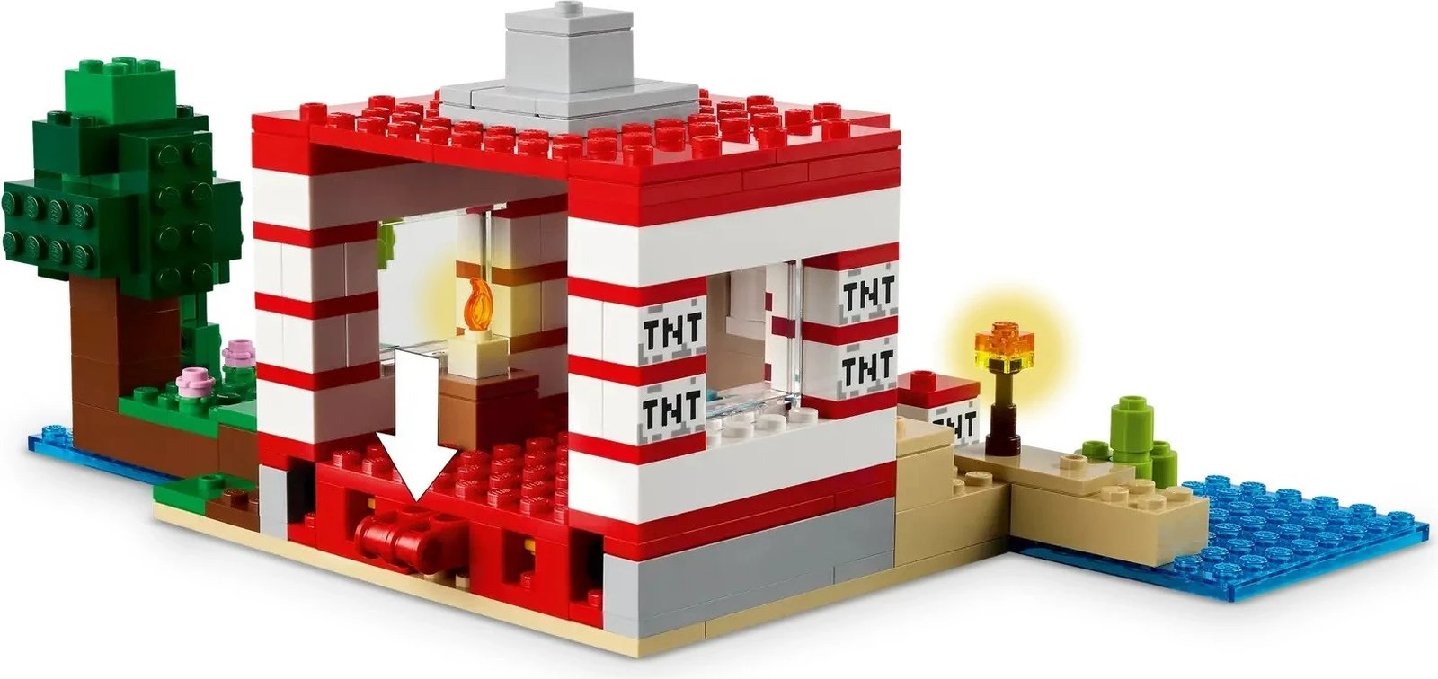 Set LEGO Minecraft 21275 The TNT Jungle House, 287 pjesë