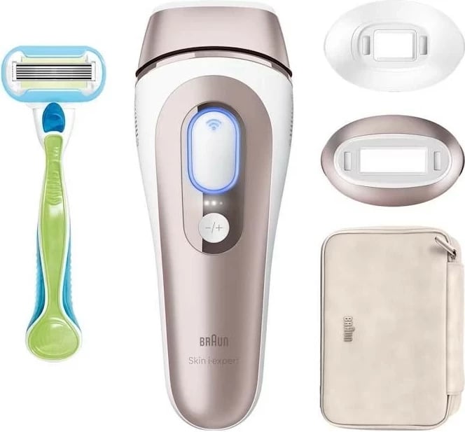 IPL Braun Skin i-Expert Smart PL7147, 10 nivele intensiteti, rozë