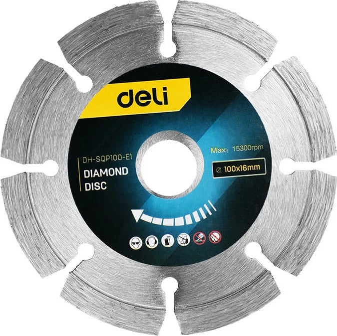 Disk diamanti Deli Tools EDH-SQP100-E1, 100x16 mm