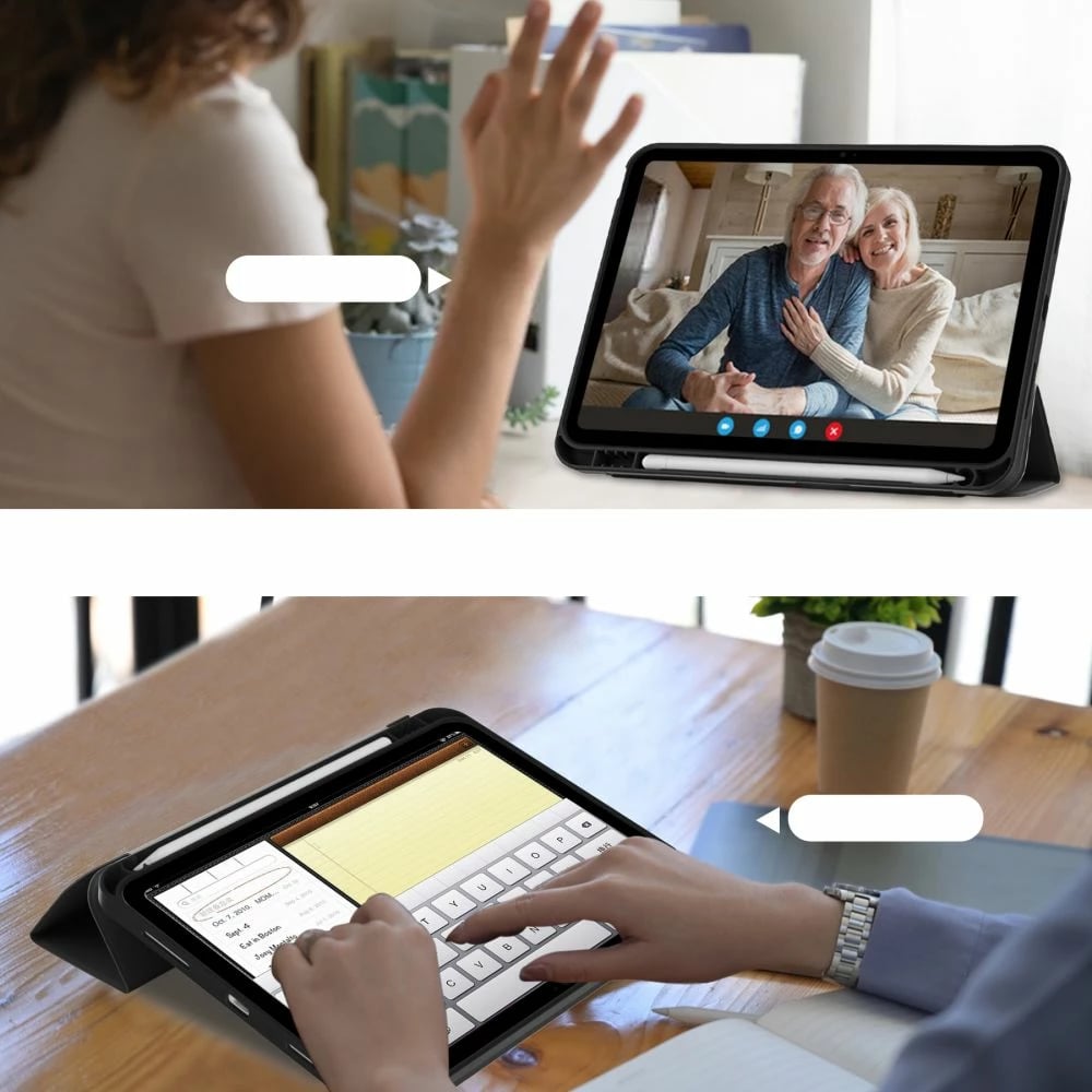 Mbështjellës Tech-Protect SC Pen për iPad 10.9" (2022), silikon, me mbajtëse, i zi