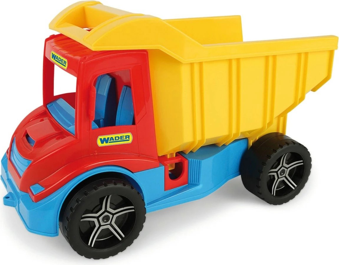 Kamion lodër Wader Multi Truck Dumper 38 cm, plastikë, kuqe/verdhe/kaltër