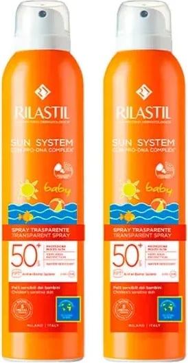 Spray transparent për fëmijë Rilastil Sun System Duplo 2x200ml
