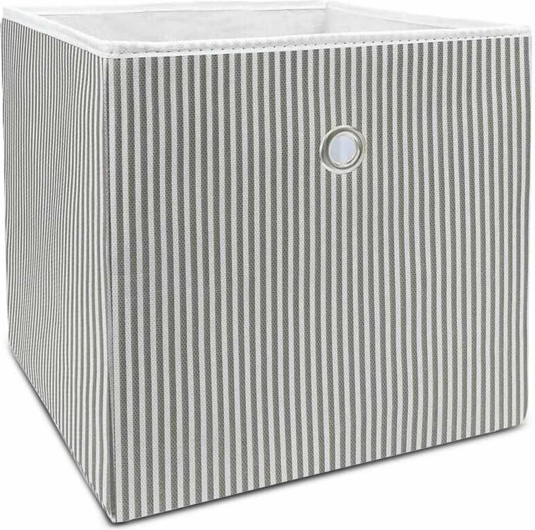 Shportë prej fetli, ngjyrë gri, Evila Originals, 30x30x20cm Shportë prej fetli, ngjyrë gri, Evila Originals, 30x30x20cm