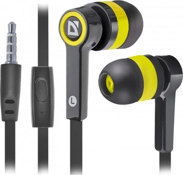 Kufje Defender Pulse 420, me kabllo, ngjyrë e zezë-verdhë