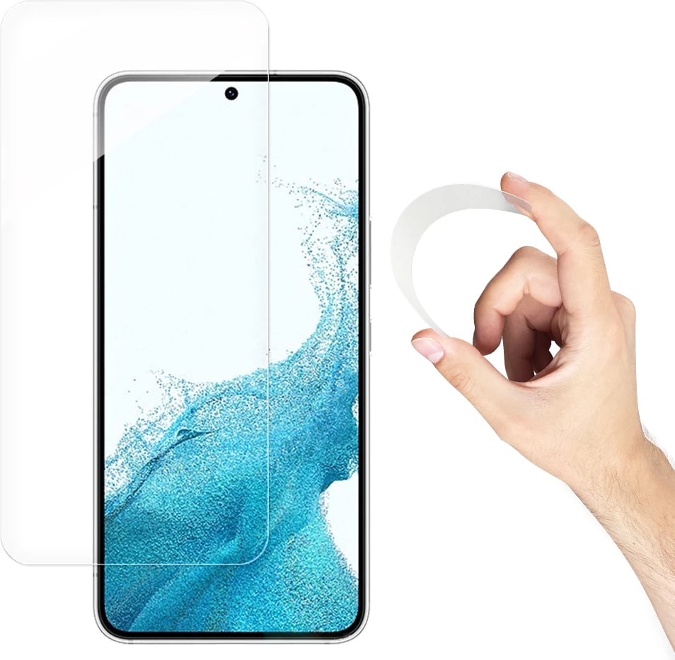 Mbrojtës ekrani xham hibrid Wozinsky Nano Flexi për Samsung Galaxy S22+, Transparent