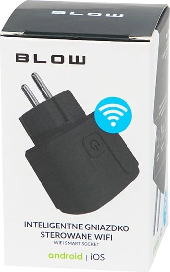 Prizë inteligjente WiFi BLOW TUYA V3, 16A, 3600W, e zezë