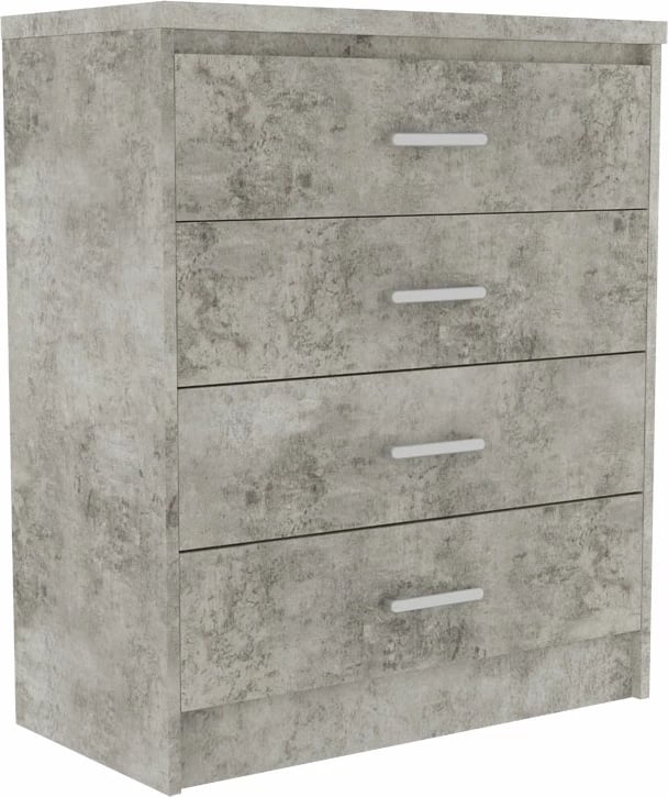 Komodë me 4 sirtarë Olympus, ngjyrë anthracite antike, 80x40x95