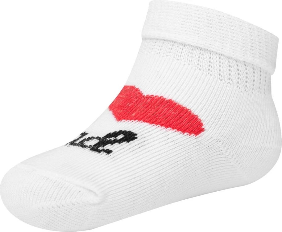 Çorape bebe, NEW BABY, I Love Mum and Dad, madhësia 56 (0-3m), e bardhë