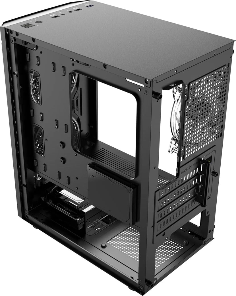 Kasë LOGIC ARAMIS ARGB Mini USB 3.0, e zeza