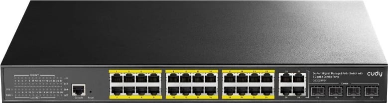 Switch Cudy GS2028PS4, Managed L2, Gigabit Ethernet, PoE, 1U, Zi